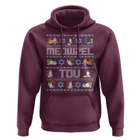 Funny Hanukkah Cats Hoodie Meowzel Tov Chanukah Menorah David Stars