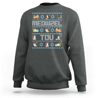 Funny Hanukkah Cats Sweatshirt Meowzel Tov Chanukah Menorah David Stars - Wonder Print Shop