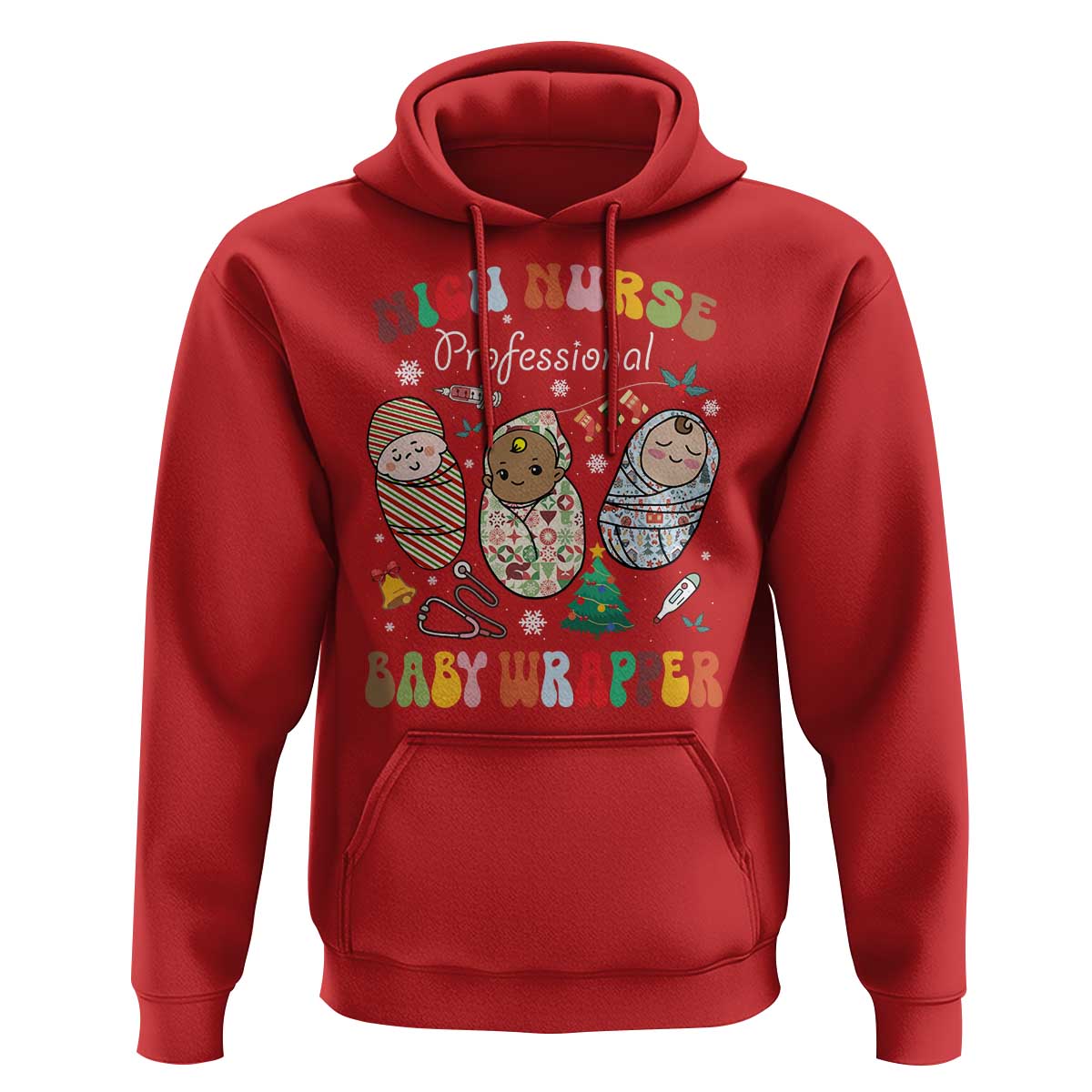 Funny NICU Nurse Christmas Hoodie Professional Baby Wrapper
