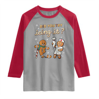 Funny Christmas Nurse Raglan Shirt Did You Try Icing It Gingerbreads - Wonder Print Shop