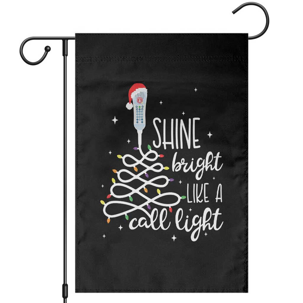 Funny Christmas Nurse Garden Flag Shine Bright Like A Call Light Led Lights - Wonder Print Shop