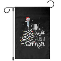 Funny Christmas Nurse Garden Flag Shine Bright Like A Call Light Led Lights - Wonder Print Shop