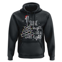 Funny Christmas Nurse Hoodie Shine Bright Like A Call Light Led Lights