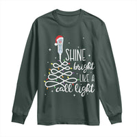 Funny Christmas Nurse Long Sleeve Shirt Shine Bright Like A Call Light Led Lights