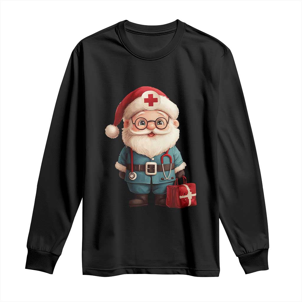 Funny Christmas Santa Doctor Medical Long Sleeve Shirt