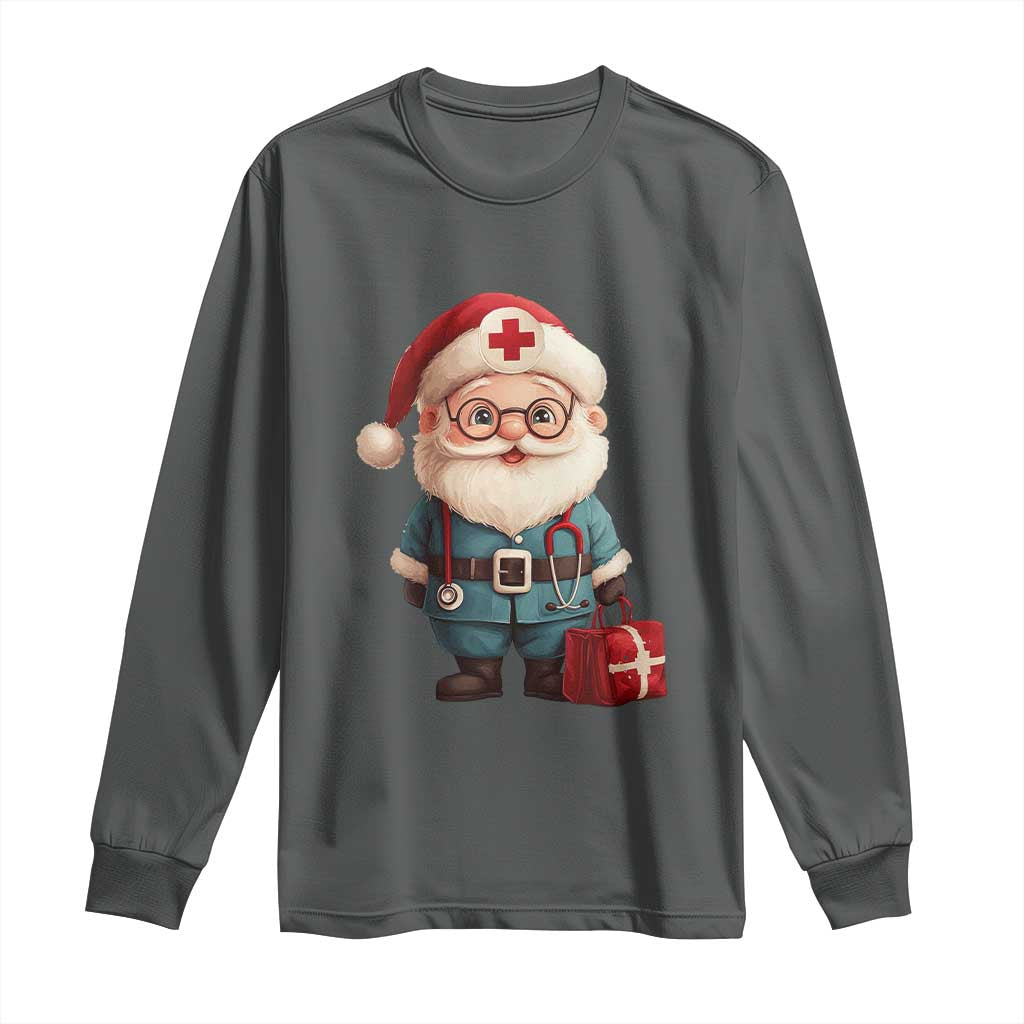 Funny Christmas Santa Doctor Medical Long Sleeve Shirt