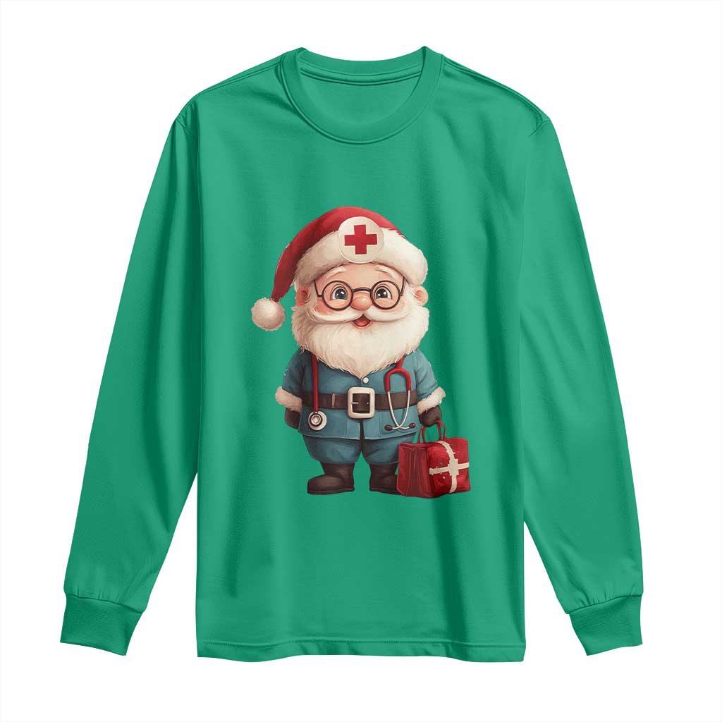 Funny Christmas Santa Doctor Medical Long Sleeve Shirt