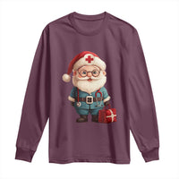 Funny Christmas Santa Doctor Medical Long Sleeve Shirt