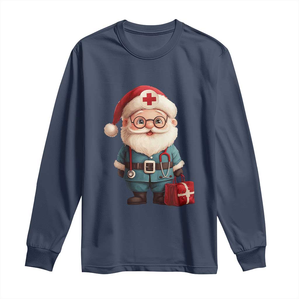 Funny Christmas Santa Doctor Medical Long Sleeve Shirt