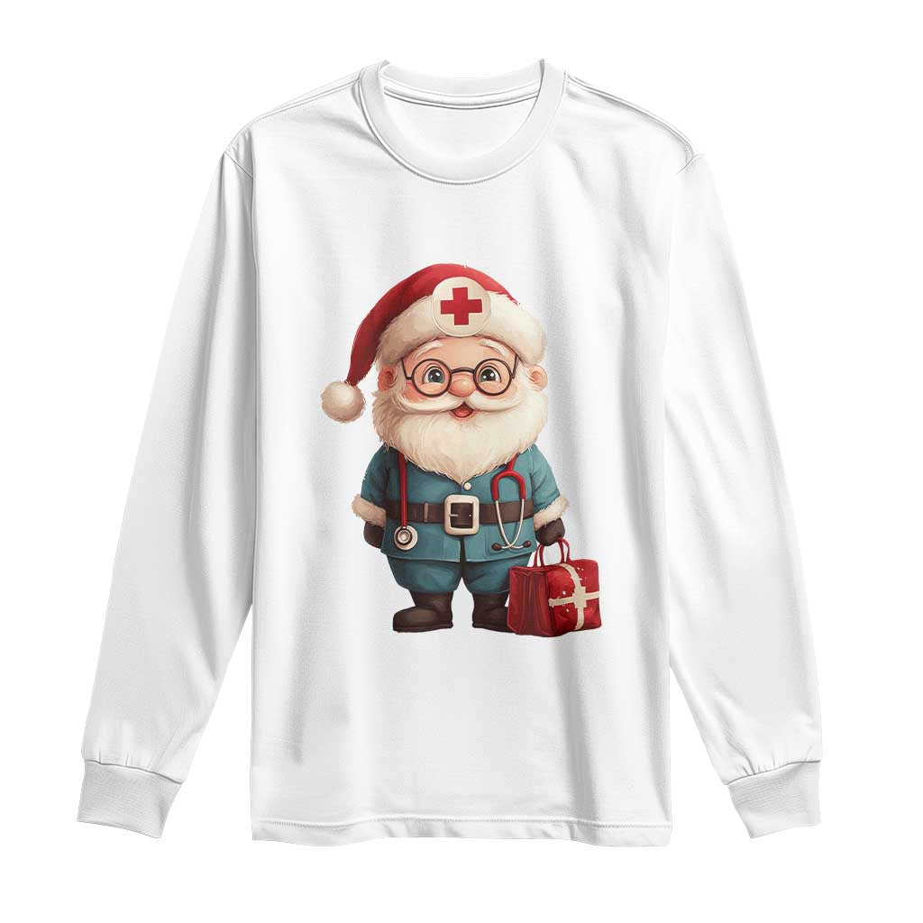 Funny Christmas Santa Doctor Medical Long Sleeve Shirt