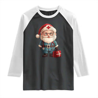 Funny Christmas Santa Doctor Medical Raglan Shirt - Wonder Print Shop
