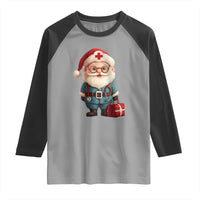 Funny Christmas Santa Doctor Medical Raglan Shirt - Wonder Print Shop