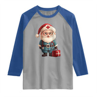 Funny Christmas Santa Doctor Medical Raglan Shirt - Wonder Print Shop