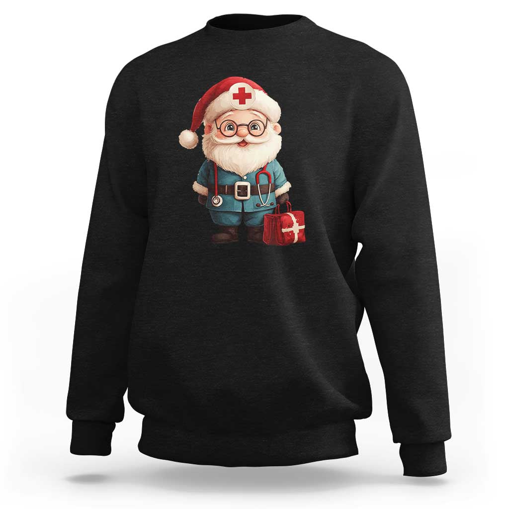 Funny Christmas Santa Doctor Medical Sweatshirt - Wonder Print Shop
