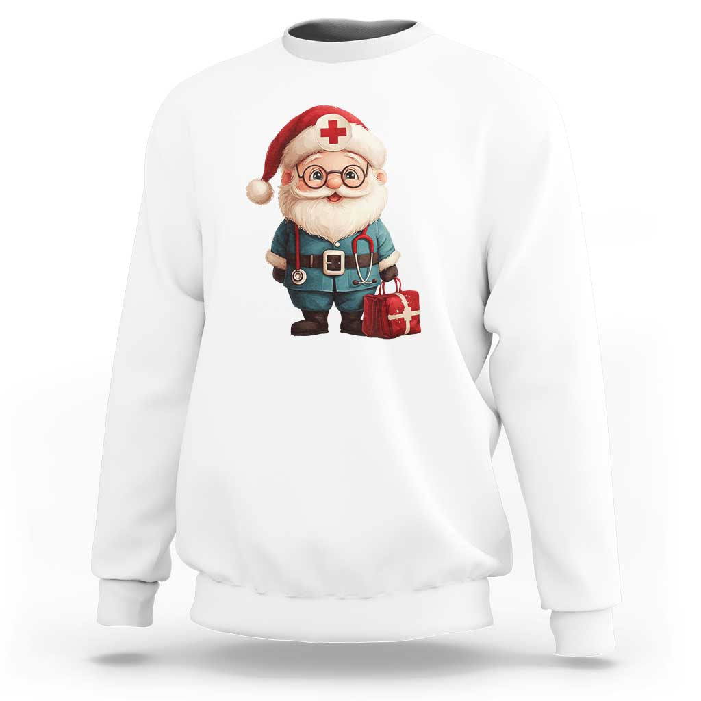 Funny Christmas Santa Doctor Medical Sweatshirt - Wonder Print Shop