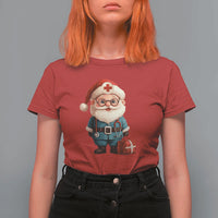 Funny Christmas Santa Doctor Medical T Shirt For Women - Wonder Print Shop