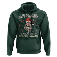 Funny Christmas Santa Doctor Medical Hoodie I See You When You're Sleeping I Know When You're Awake