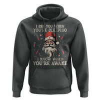 Funny Christmas Santa Doctor Medical Hoodie I See You When You're Sleeping I Know When You're Awake