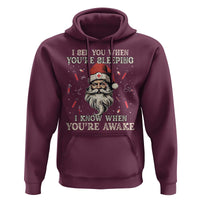 Funny Christmas Santa Doctor Medical Hoodie I See You When You're Sleeping I Know When You're Awake