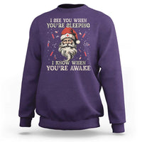 Funny Christmas Santa Doctor Medical Sweatshirt I See You When You're Sleeping I Know When You're Awake - Wonder Print Shop