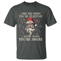 Funny Christmas Santa Doctor Medical T Shirt I See You When You're Sleeping I Know When You're Awake - Wonder Print Shop
