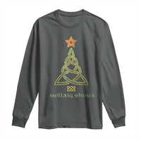 Irish Gaelic Christmas Nollaig Shona Long Sleeve Shirt Celtic Knot Christmas Tree