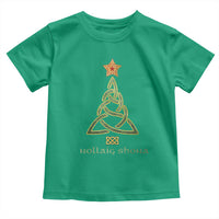 Irish Gaelic Christmas Nollaig Shona Toddler T Shirt Celtic Knot Christmas Tree
