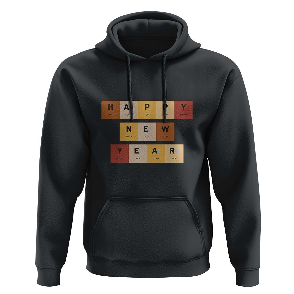 Funny Happy New Year Periodic Table Elements Hoodie Chemistry Teacher Student