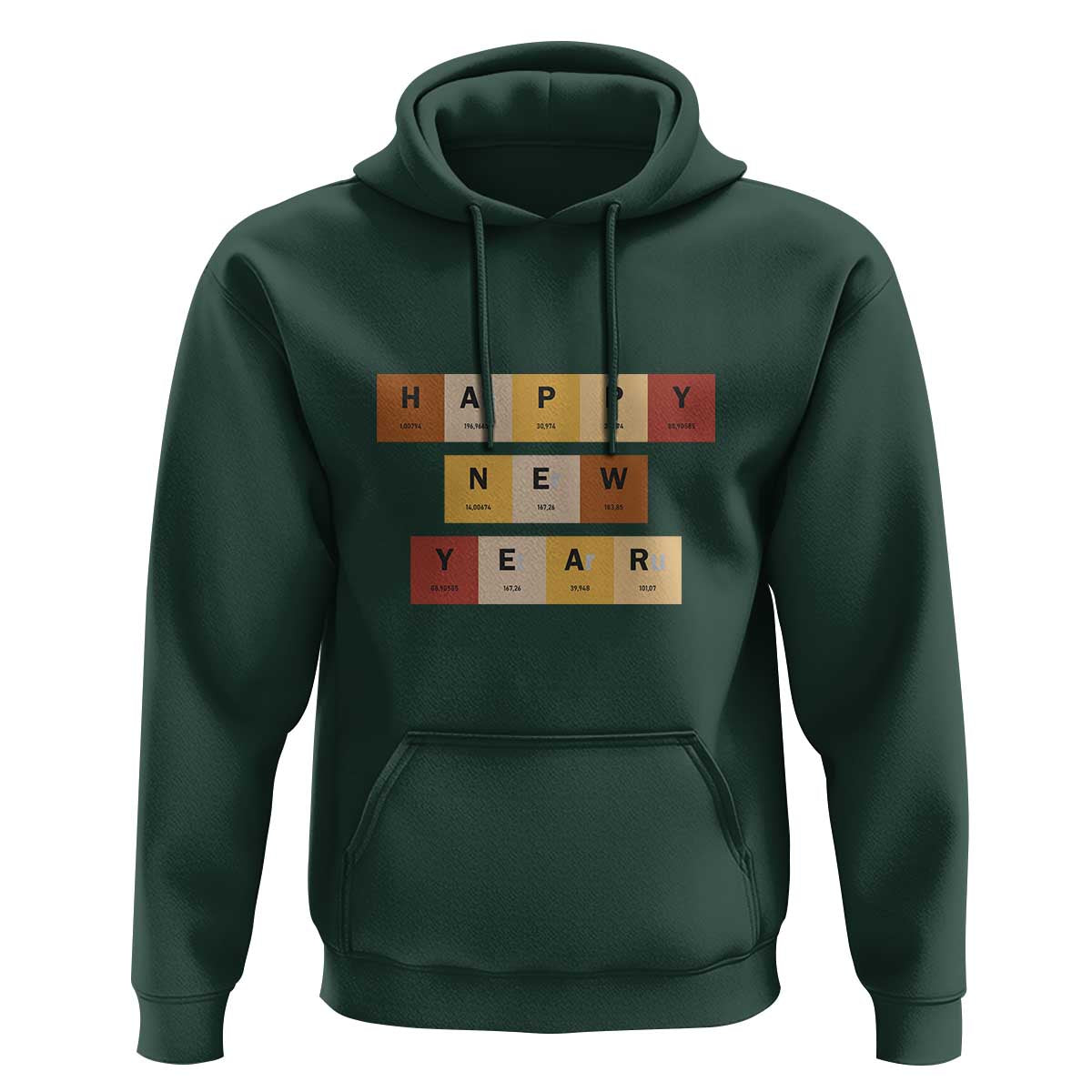 Funny Happy New Year Periodic Table Elements Hoodie Chemistry Teacher Student