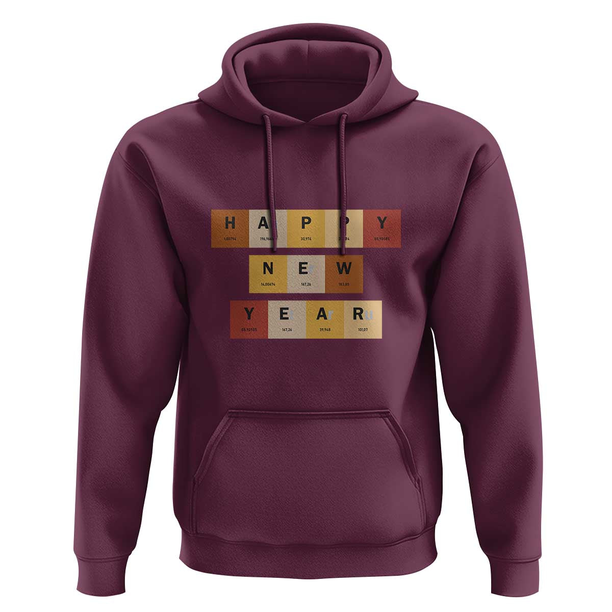 Funny Happy New Year Periodic Table Elements Hoodie Chemistry Teacher Student