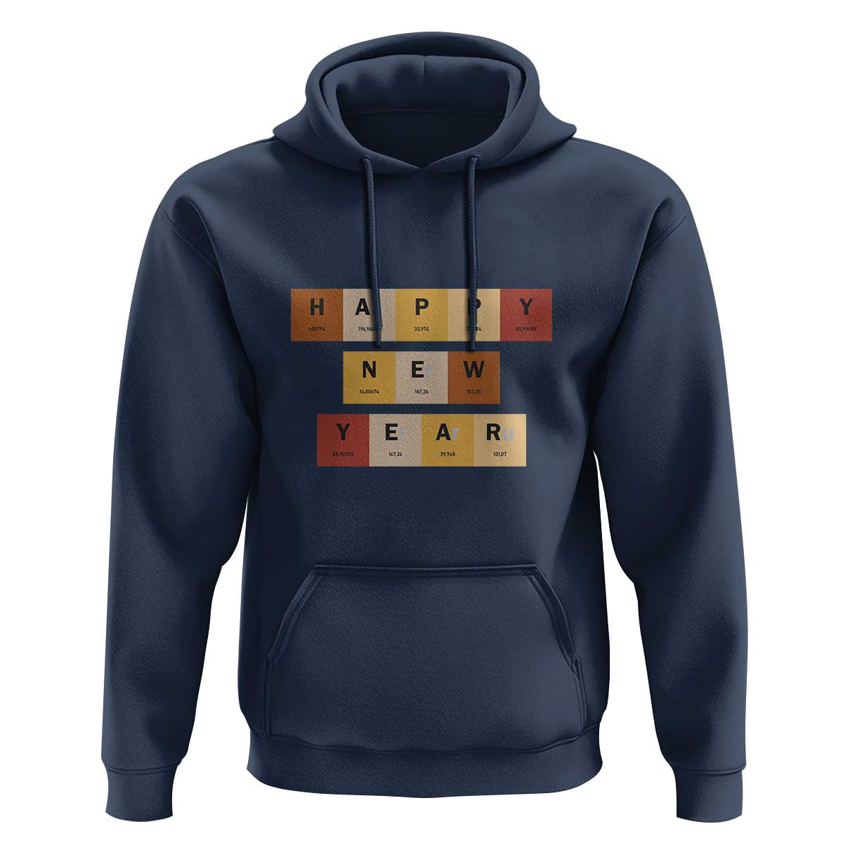 Funny Happy New Year Periodic Table Elements Hoodie Chemistry Teacher Student
