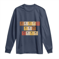 Funny Happy New Year Periodic Table Elements Long Sleeve Shirt Chemistry Teacher Student
