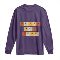 Funny Happy New Year Periodic Table Elements Long Sleeve Shirt Chemistry Teacher Student