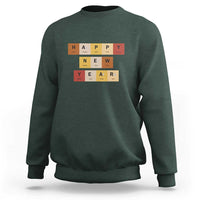 Funny Happy New Year Periodic Table Elements Sweatshirt Chemistry Teacher Student