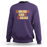 Funny Happy New Year Periodic Table Elements Sweatshirt Chemistry Teacher Student