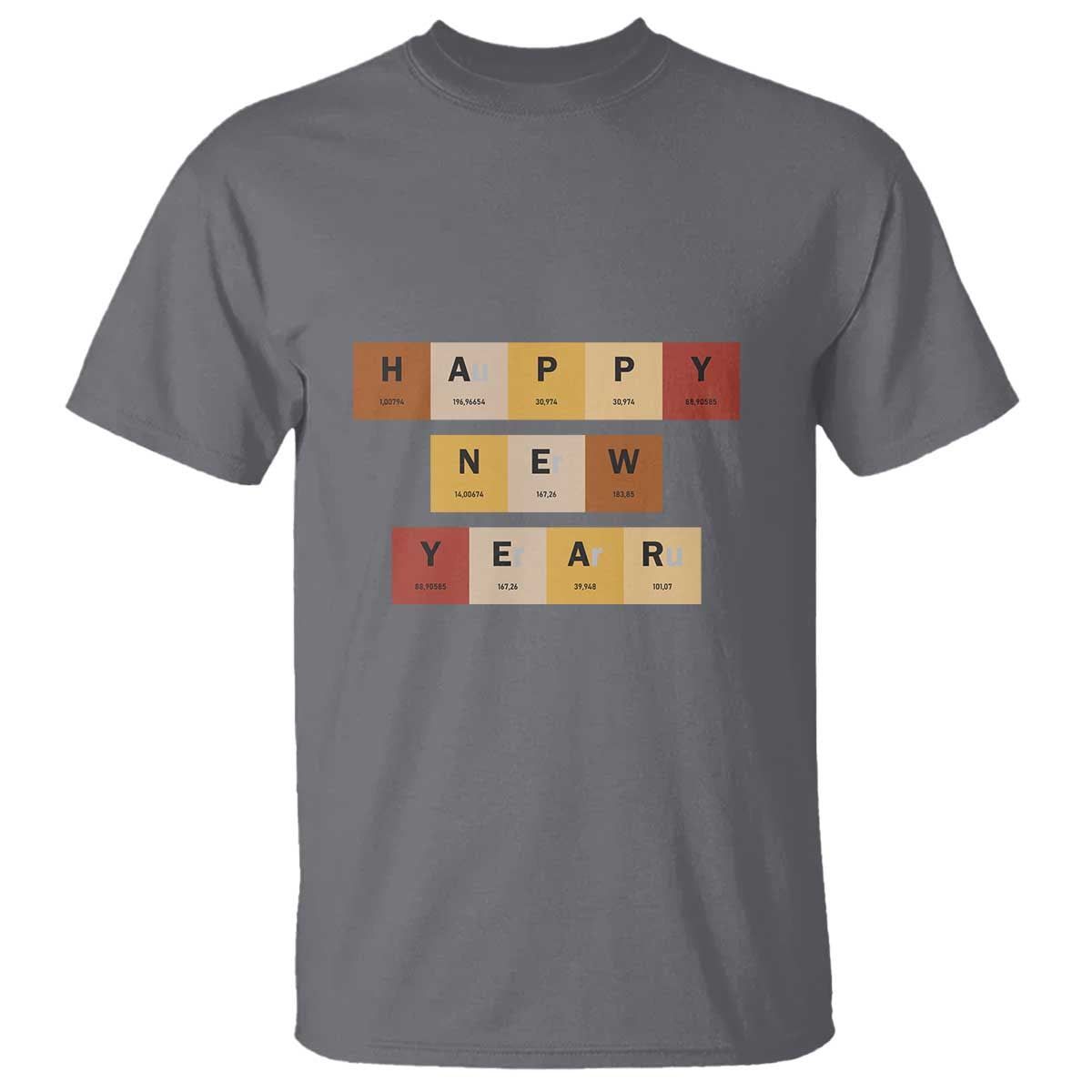 Funny Happy New Year Periodic Table Elements T Shirt Chemistry Teacher Student