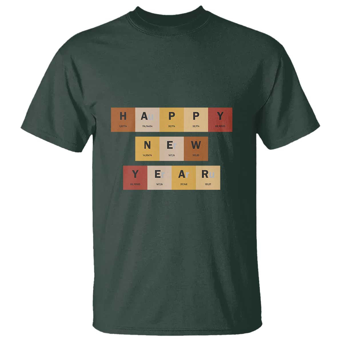 Funny Happy New Year Periodic Table Elements T Shirt Chemistry Teacher Student