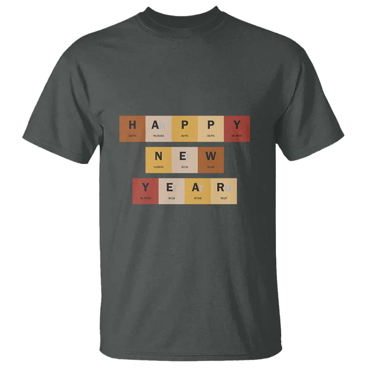 Funny Happy New Year Periodic Table Elements T Shirt Chemistry Teacher Student