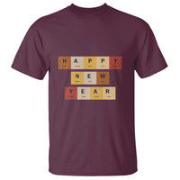 Funny Happy New Year Periodic Table Elements T Shirt Chemistry Teacher Student