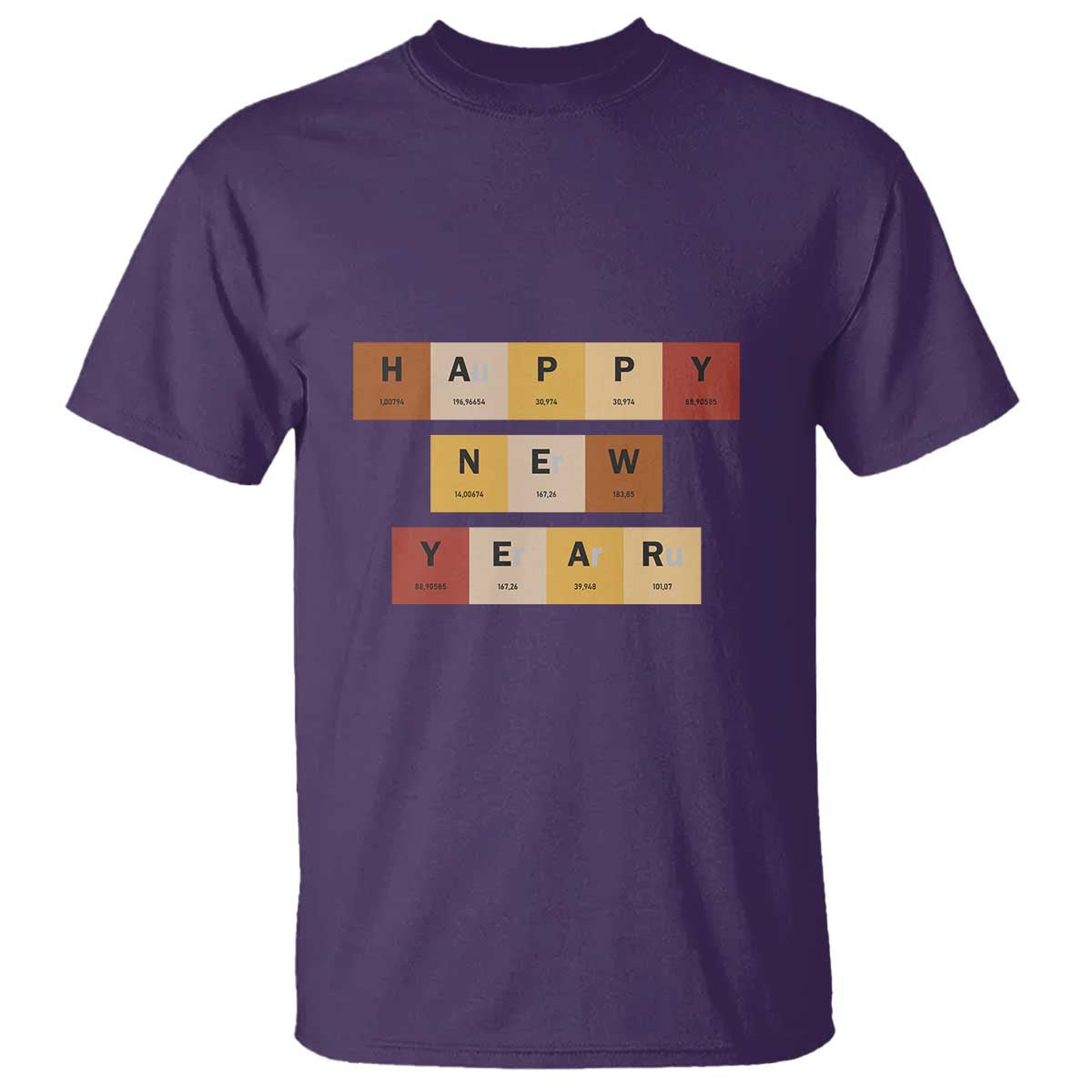Funny Happy New Year Periodic Table Elements T Shirt Chemistry Teacher Student
