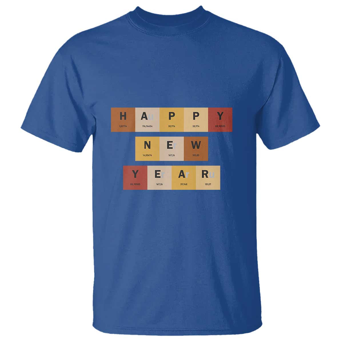 Funny Happy New Year Periodic Table Elements T Shirt Chemistry Teacher Student