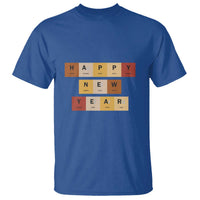 Funny Happy New Year Periodic Table Elements T Shirt Chemistry Teacher Student