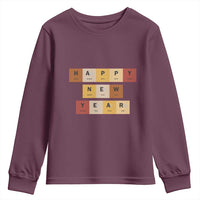 Funny Happy New Year Periodic Table Elements Youth Sweatshirt Chemistry Teacher Student