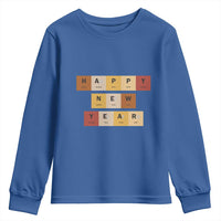 Funny Happy New Year Periodic Table Elements Youth Sweatshirt Chemistry Teacher Student