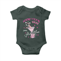 Funny New Year 2025 Same Hot Mess Baby Onesie New Year's Eve Party Coquette Champagne Glass