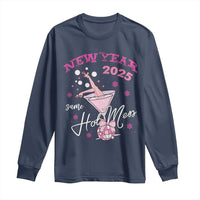 Funny New Year 2025 Same Hot Mess Long Sleeve Shirt New Year's Eve Party Coquette Champagne Glass