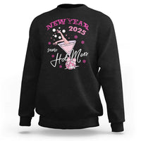 Funny New Year 2025 Same Hot Mess Sweatshirt New Year's Eve Party Coquette Champagne Glass - Wonder Print Shop