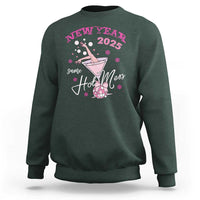 Funny New Year 2025 Same Hot Mess Sweatshirt New Year's Eve Party Coquette Champagne Glass - Wonder Print Shop