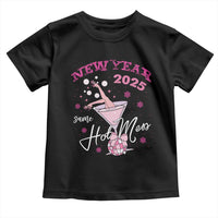 Funny New Year 2025 Same Hot Mess Toddler T Shirt New Year's Eve Party Coquette Champagne Glass