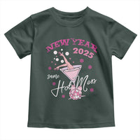 Funny New Year 2025 Same Hot Mess Toddler T Shirt New Year's Eve Party Coquette Champagne Glass